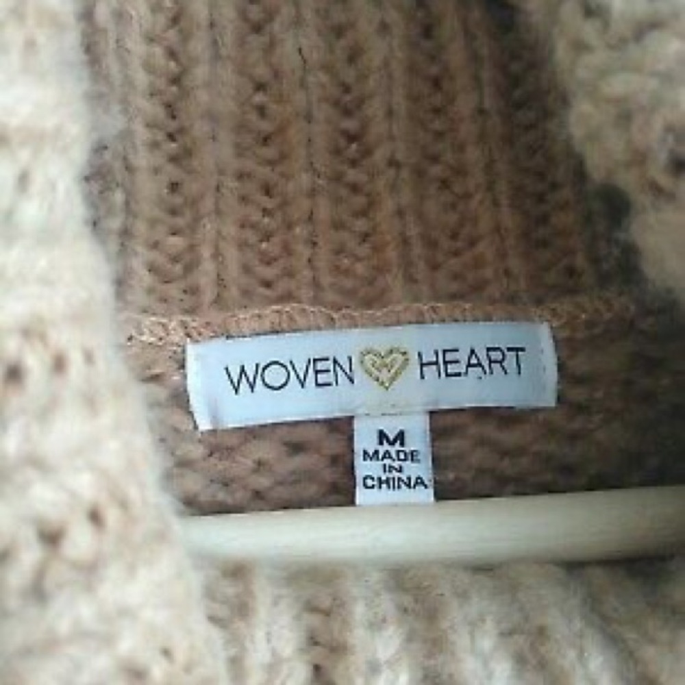 Nordstrom | Woven Heart Turtleneck Sweater - Picture 4 of 5